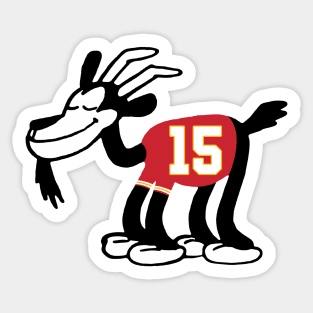 Mahomes GOAT 2, Steamboat Willie Goat Sticker